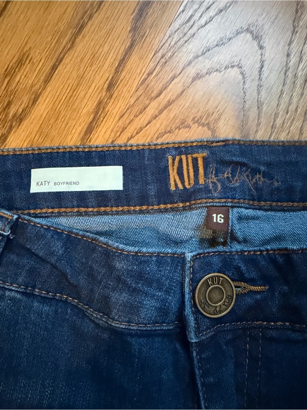 Kut from the Kloth Katy Boyfriend Jeans - Dark Blue - Picture 4 of 6